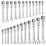 Flex-Head Ratcheting Wrench Set, 24-Piece SAE and Metric, 72
