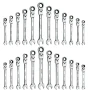 Flex-Head Ratcheting Wrench Set, 24-Piece SAE and Metric, 72
