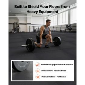 Puzzle Exercise Mat, 12 PCS Fitness Equipment Mats, 610 x 610 x