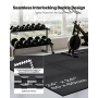 Puzzle Exercise Mat, 12 PCS Fitness Equipment Mats, 610 x 610 x 14 mm, High-Density EVA Foam Gym Mats Set, Interlocking Rubber S