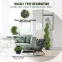 Artificial Topiaries Boxwood Trees, 3ft Tall (2 Pieces) Faux Topiary Plant Outdoor, All-year Green Feaux Plant w/ Replaceable Le
