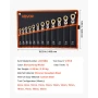 Flex-Head Ratcheting Wrench Set, 12-Piece Metric 8 mm to 19 mm, 72 Teeth, Cr-V Steel Ratchet Flexible Combination Wrench Set wit