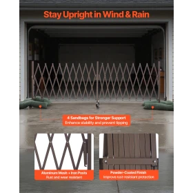 Double Expandable Barricades, 6m Expandable Safety Barrier