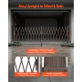 Double Expandable Barricades, 6m Expandable Safety Barrier, Flexible Mobile Barricade with Locking Casters, Portable Folding Sec