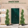 Artificial Topiaries Boxwood Trees, 3ft Tall (2 Pieces) Faux Topiary Plant Outdoor, All-year Green Feaux Plant w/ Replaceable Le