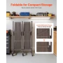 Double Expandable Barricades, 6m Expandable Safety Barrier, Flexible Mobile Barricade with Locking Casters, Portable Folding Sec