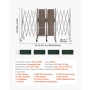 Double Expandable Barricades, 6m Expandable Safety Barrier, Flexible Mobile Barricade with Locking Casters, Portable Folding Sec