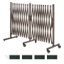Double Expandable Barricades, 6m Expandable Safety Barrier, Flexible Mobile Barricade with Locking Casters, Portable Folding Sec