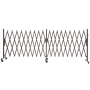 Double Expandable Barricades, 6m Expandable Safety Barrier, Flexible Mobile Barricade with Locking Casters, Portable Folding Sec
