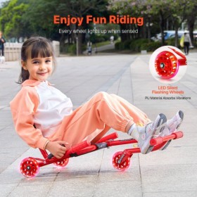 Ride on Scooter Powered by Zig-Zag Motion Drift Cart for Kids Ages 4+