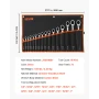 Combination Wrench Set, 16-Piece SAE Sizes, 72 Teeth, Cr-V