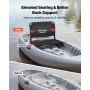 Kayak Seat, 1 Pack 20 mm Raised Height, Foldable Seat with Back Support, Replacement Upgrade for Tamarack, Tahoma, Tioga, Spitfi