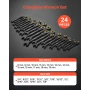 Flex-Head Ratcheting Wrench Set, 24-Piece SAE and Metric, 72