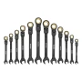 Flex-Head Ratcheting Wrench Set, 24-Piece SAE and Metric, 72