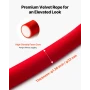4 Pcs Red Velvet Stanchion Ropes, 1.5 m Crowd Control Stanchion