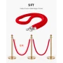 4 Pcs Red Velvet Stanchion Ropes, 1.5 m Crowd Control Stanchion