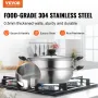 Steamer Pot, 11in/28cm Steamer Pot for Cooking with 3QT Stock Pot and Vegetable Steamer, Food-Grade 304 Stainless Steel Food Ste