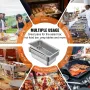 6 Pack Steam Table Pans 20.9 x 12.8 x 5.9 Inch Deep Steam Table Pan Full Size 20.5L Deep Food Container Stainless Steel Oven Tra
