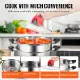 Steamer Pot, 11in/28 cm Steamer Pot til madlavning med 3QT