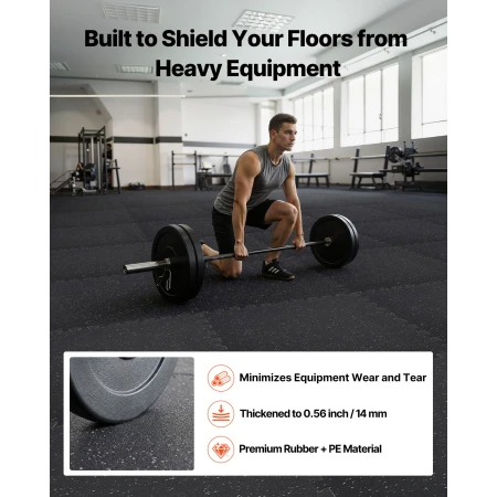 Puzzle Exercise Mat, 12 PCS Fitness Equipment Mats, 610 x 610 x