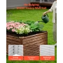 Galvanized Raised Garden Bed, 240 x 120 x 62 cm, Rectangular