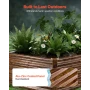 Galvanized Raised Garden Bed, 240 x 120 x 62 cm, Rectangular