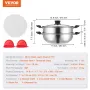 Steamer Pot, 11in/28 cm Steamer Pot til madlavning med 3QT