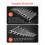Combination Wrench Set, 44-Piece SAE and Metric, 12-Point Box