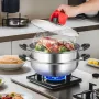 Steamer Pot, 11in/28 cm Steamer Pot til madlavning med 3QT