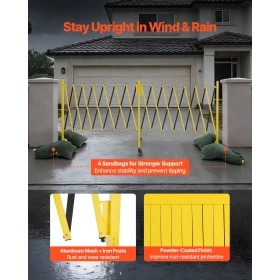 Double Expandable Barricades, 7.66m Industrial Safety Barriers