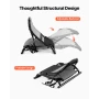 Kayak Seat, 1 Pack 34 mm Raised Height, Universal Foldable Canoe Seat with Adjustable Back Support, Adjustable Straps, and Alumi