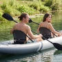 Kayak Seat, 1 Pack 34 mm Raised Height, Universal Foldable Canoe Seat with Adjustable Back Support, Adjustable Straps, and Alumi
