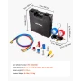 AC Manifold Gauge Set for R134a R404A R1234yf R22 Refrigerant
