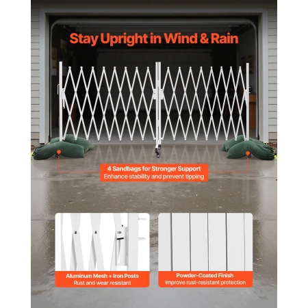 Double Expandable Barricades, 5.48m Expandable Safety Barrier