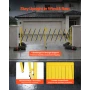 Double Expandable Barricades, 5.46m Industrial Safety Barriers, Flexible Mobile Barricade with Locking Casters, Portable Folding