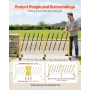 Double Expandable Barricades, 5.46m Industrial Safety Barriers, Flexible Mobile Barricade with Locking Casters, Portable Folding