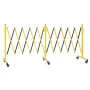 Double Expandable Barricades, 5.46m Industrial Safety Barriers, Flexible Mobile Barricade with Locking Casters, Portable Folding