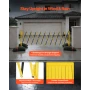 Industrial Expandable Barricade, 3.94m Expandable Safety Barrier, Flaxible Mobile Barricade with Locking Casters, Portable Foldi
