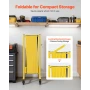 Industrial Expandable Barricade, 3.94m Expandable Safety Barrier, Flaxible Mobile Barricade with Locking Casters, Portable Foldi