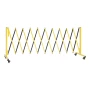 Industrial Expandable Barricade, 3.94m Expandable Safety Barrier, Flaxible Mobile Barricade with Locking Casters, Portable Foldi