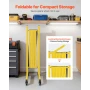 Industrial Expandable Barricade, 3.82m Expandable Safety Barrier, Flaxible Mobile Barricade with Locking Casters, Portable Foldi