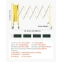 Industrial Expandable Barricade, 3.82m Expandable Safety Barrier, Flaxible Mobile Barricade with Locking Casters, Portable Foldi