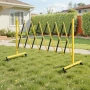 Industrial Expandable Barricade, 3.82m Expandable Safety Barrier, Flaxible Mobile Barricade with Locking Casters, Portable Foldi