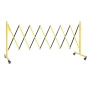Industrial Expandable Barricade, 3.82m Expandable Safety Barrier, Flaxible Mobile Barricade with Locking Casters, Portable Foldi