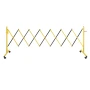 Industrial Expandable Barricade, 3.82m Expandable Safety Barrier, Flaxible Mobile Barricade with Locking Casters, Portable Foldi