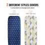 Ironing Board with Bottom Storage Tray, Thickened 4 Layers Iron Board with Heat Resistant Cover and 100% Cotton Cover, 10 Adjust