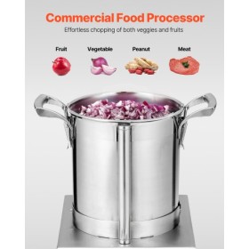 Food Processor & Vegetable Chopper 4L Food-Grade Stainless Steel Blender