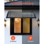 Awnings for Door Entrance, 38 x 40 in, Exterior Front Door Window Awnings with Drainage & ABS Bracket, Rain Snow Sun Protection,