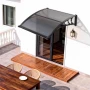 Awnings for Door Entrance, 38 x 40 in, Exterior Front Door Window Awnings with Drainage & ABS Bracket, Rain Snow Sun Protection,