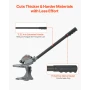 Sheet Metal Shear, Manual Plate Shear, Throatless Benchtop Sheet Cutter for Multiple Purpose, with Solid Steel Frame, Mounting T